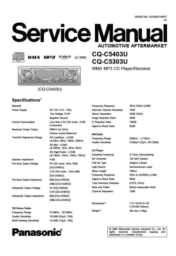 CQ-C5403U, CQ-C5303U